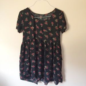 Brandy🖤Melville black short sleeve babydoll dress